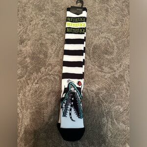Beetlejuice Graphic Knee High Socks